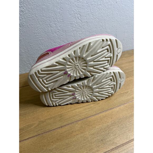 UGG Platform Sneakers Pink Suede Leather Chunky Womens Size 9 - Picture 6 of 16